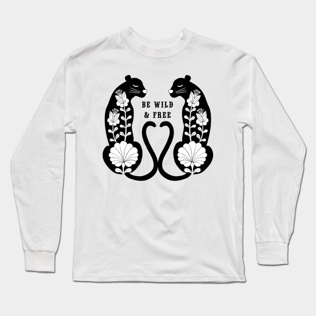 Be Wild & Free Long Sleeve T-Shirt by Maggiemagoo Designs